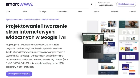 Smartwww - strony internetowe, pozycjonowanie SEO, Al, tworzenie stron www Kraków